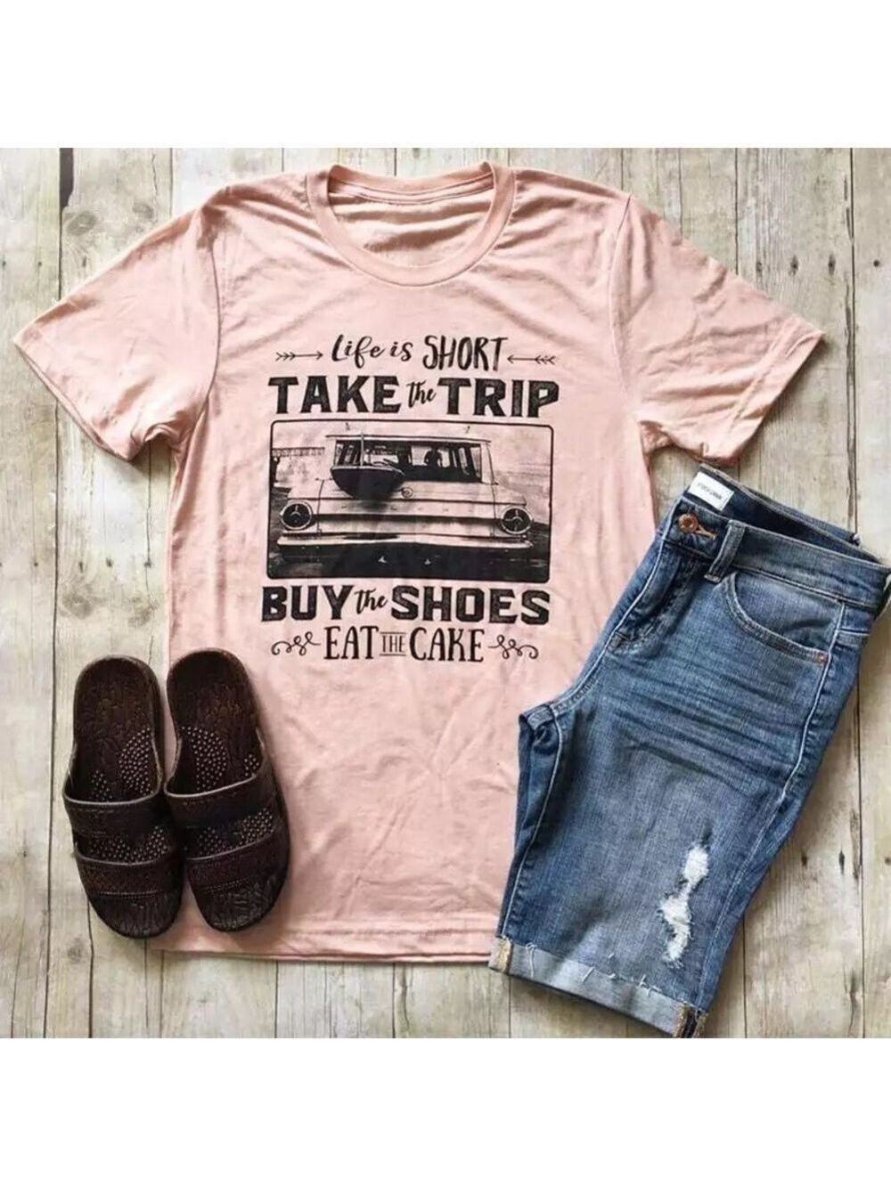 “Life is Short, Take The Trip” Graphic Tee - Picture 2 of 8